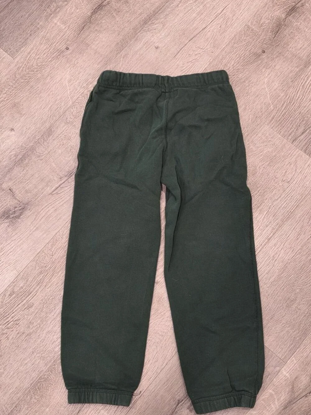 Roots Kids Green Fleece-Lined Joggers Size 8 With Elastic Waistband & Logo